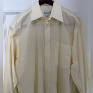 Monsieur by Givenchy Light Yellow / Cream Dress Shirt